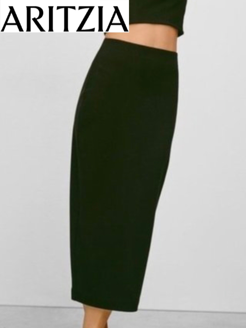 Aritzia Babaton Black Johan Midi Skirt - Picture 2 of 16
